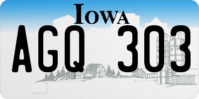 IA license plate AGQ303
