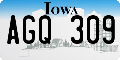 IA license plate AGQ309