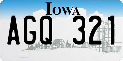 IA license plate AGQ321