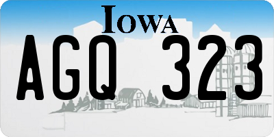IA license plate AGQ323