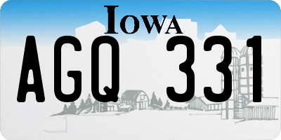 IA license plate AGQ331