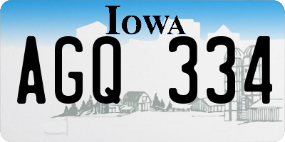 IA license plate AGQ334