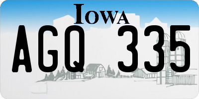 IA license plate AGQ335