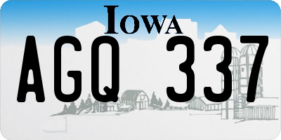 IA license plate AGQ337