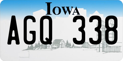 IA license plate AGQ338