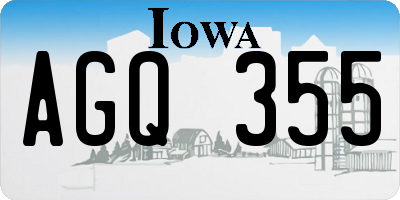 IA license plate AGQ355