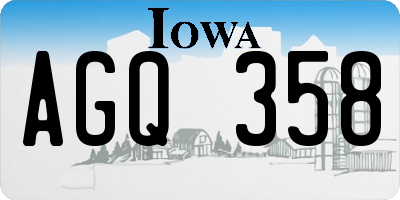 IA license plate AGQ358