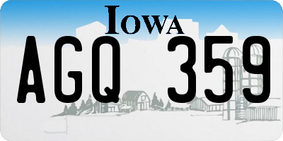 IA license plate AGQ359