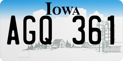 IA license plate AGQ361