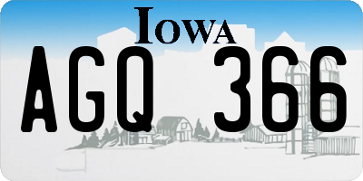 IA license plate AGQ366