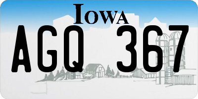 IA license plate AGQ367