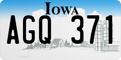 IA license plate AGQ371