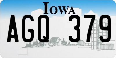 IA license plate AGQ379