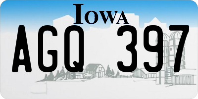 IA license plate AGQ397