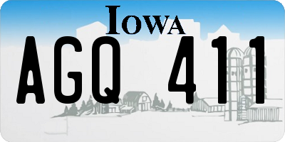 IA license plate AGQ411