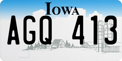 IA license plate AGQ413