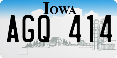 IA license plate AGQ414