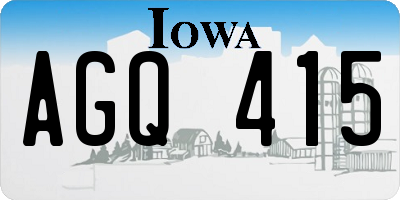IA license plate AGQ415