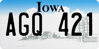IA license plate AGQ421
