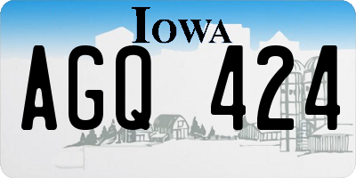IA license plate AGQ424