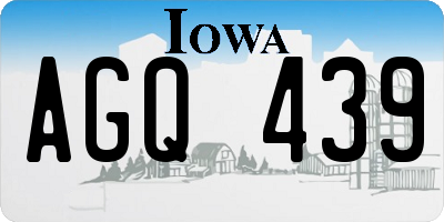 IA license plate AGQ439