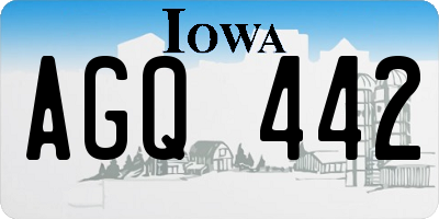 IA license plate AGQ442