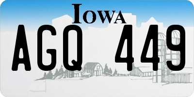 IA license plate AGQ449