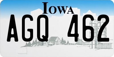 IA license plate AGQ462