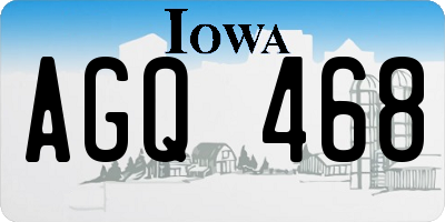 IA license plate AGQ468