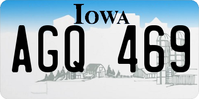 IA license plate AGQ469