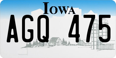 IA license plate AGQ475