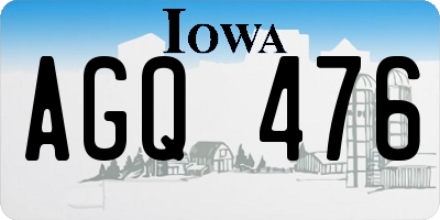 IA license plate AGQ476
