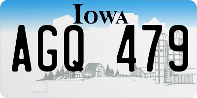 IA license plate AGQ479