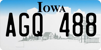 IA license plate AGQ488
