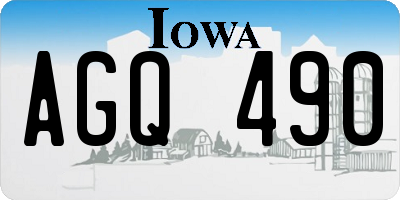 IA license plate AGQ490