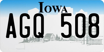 IA license plate AGQ508