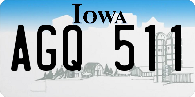IA license plate AGQ511