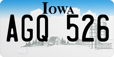 IA license plate AGQ526