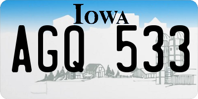 IA license plate AGQ533