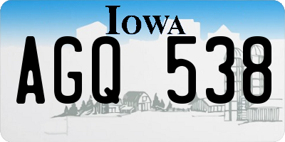 IA license plate AGQ538