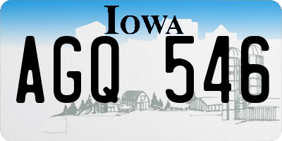 IA license plate AGQ546