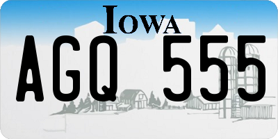 IA license plate AGQ555