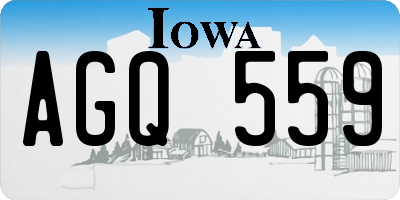 IA license plate AGQ559