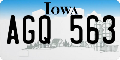 IA license plate AGQ563