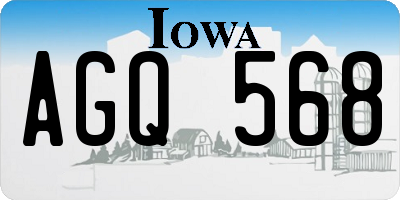 IA license plate AGQ568