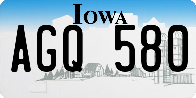 IA license plate AGQ580