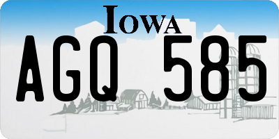 IA license plate AGQ585