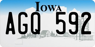 IA license plate AGQ592