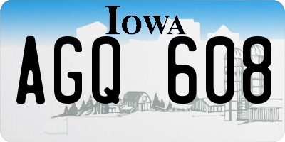 IA license plate AGQ608