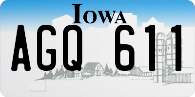 IA license plate AGQ611
